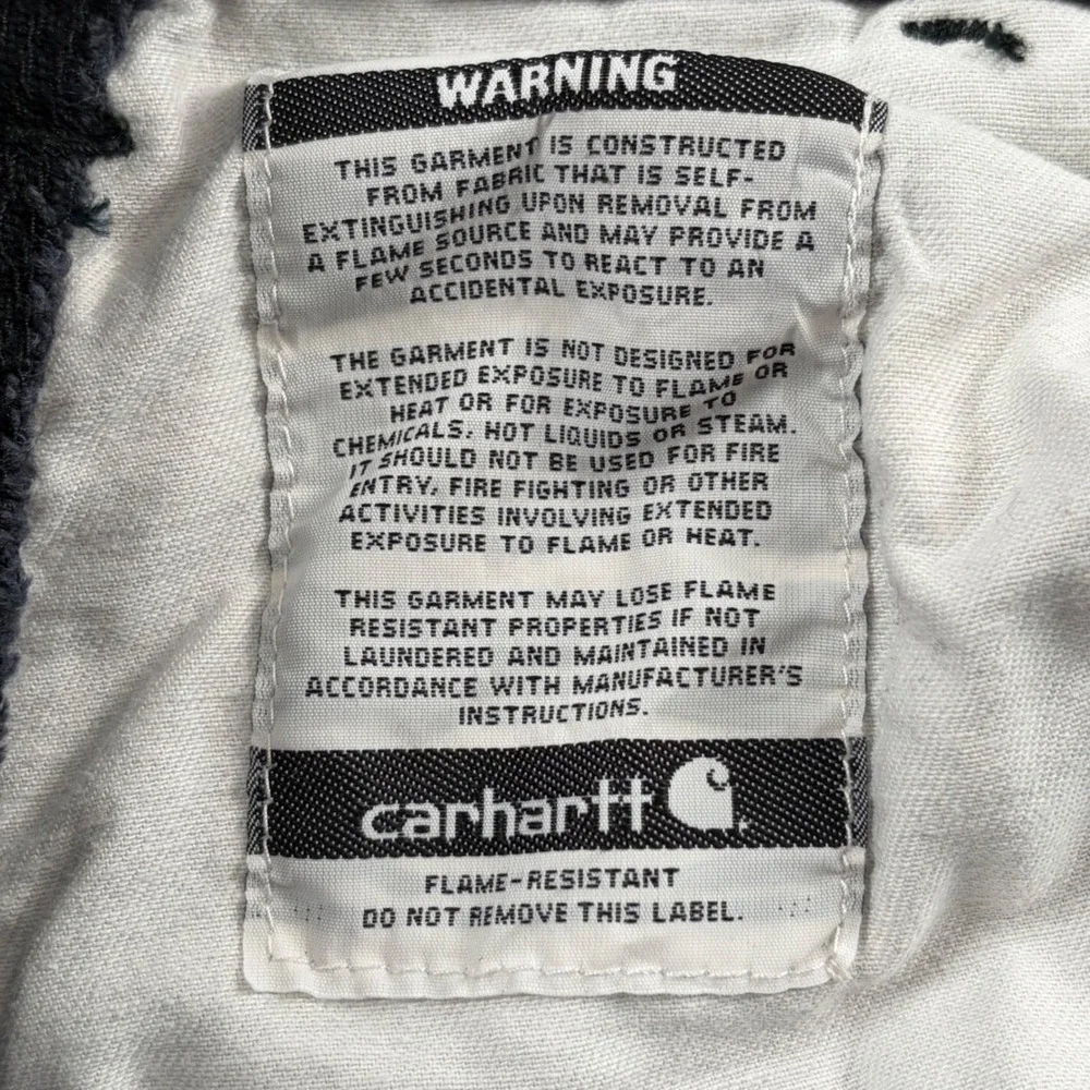 Carhartt Cargo Pants Men 33(30)x32 Black FR Flame Resistant Original Fit FRB240- - Picture 4 of 9